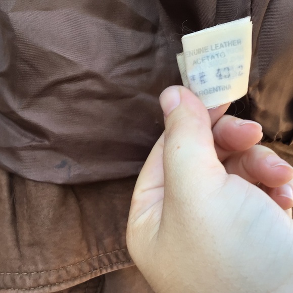 Comint Brown Genuine Leather Jacket Vintage - Picture 10 of 16